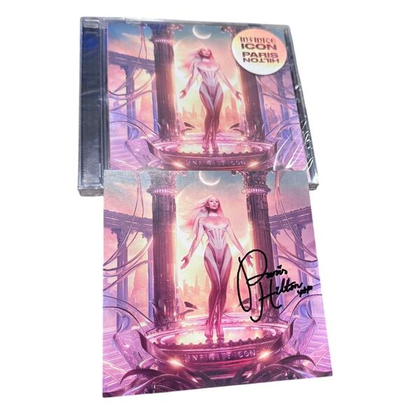 Paris Hilton Infinite Icon CD + “Signed” Photograph Card - Picture 1 of 3
